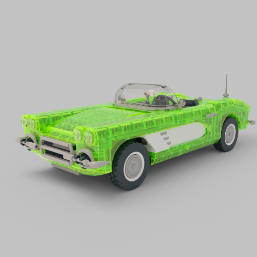 LEGO Icons Corvette trans neon green