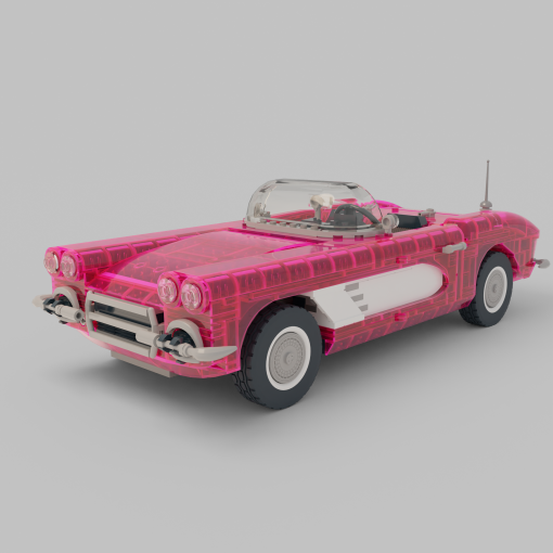 LEGO Icons Corvette trans pink