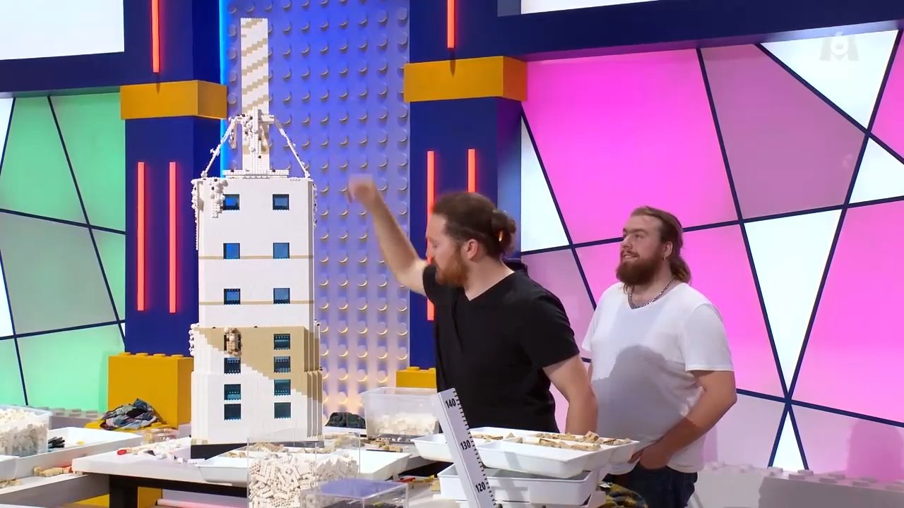 LEGO Masters France - S02E02  Part 2 - Tower Shake Challenge - Éric and Alex - The Cappuccino Tower