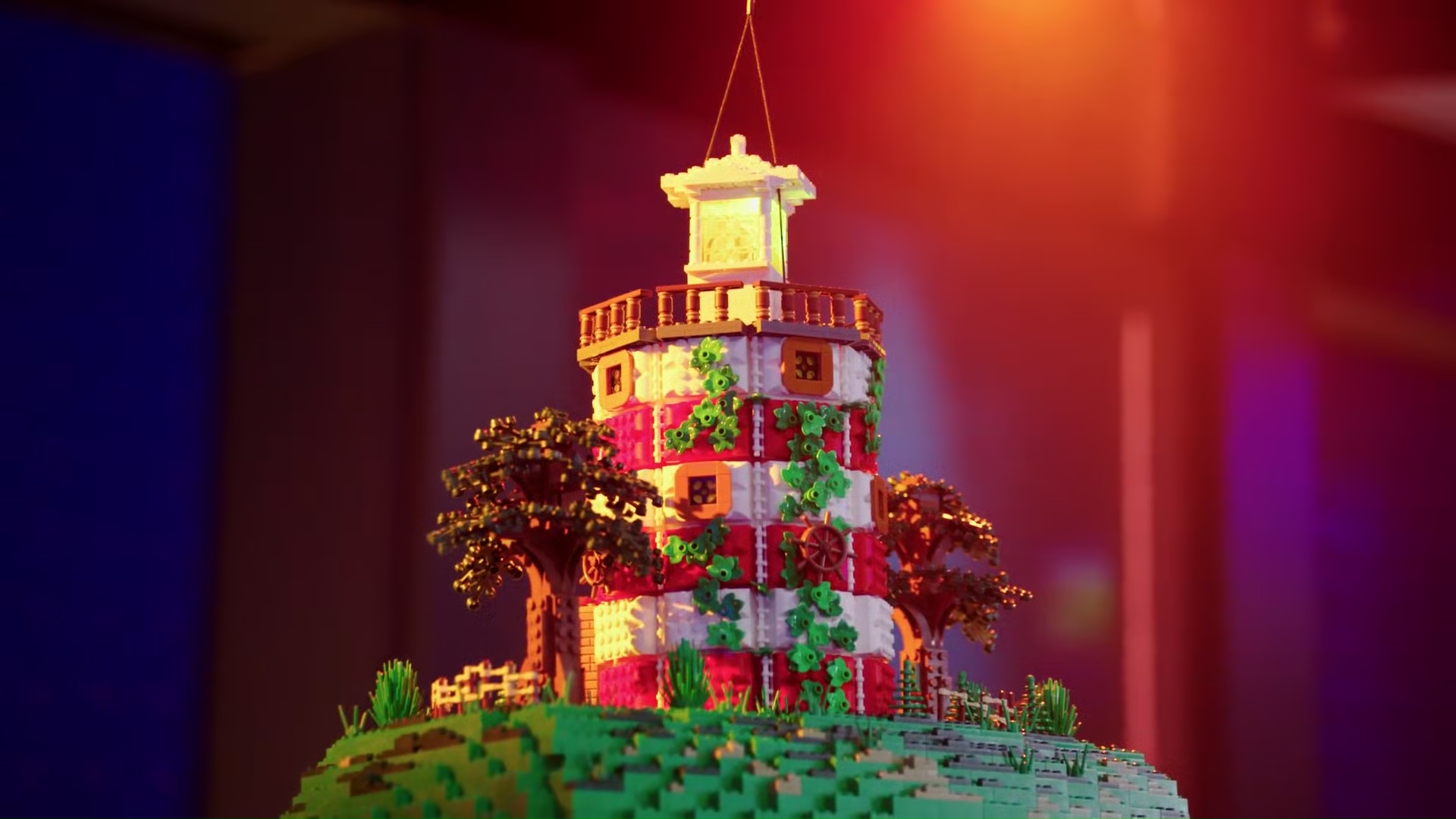 LEGO Masters U.S Season 2     - One Hanging Brick Challenge – Maria and Philip - Turtle Lighthouse