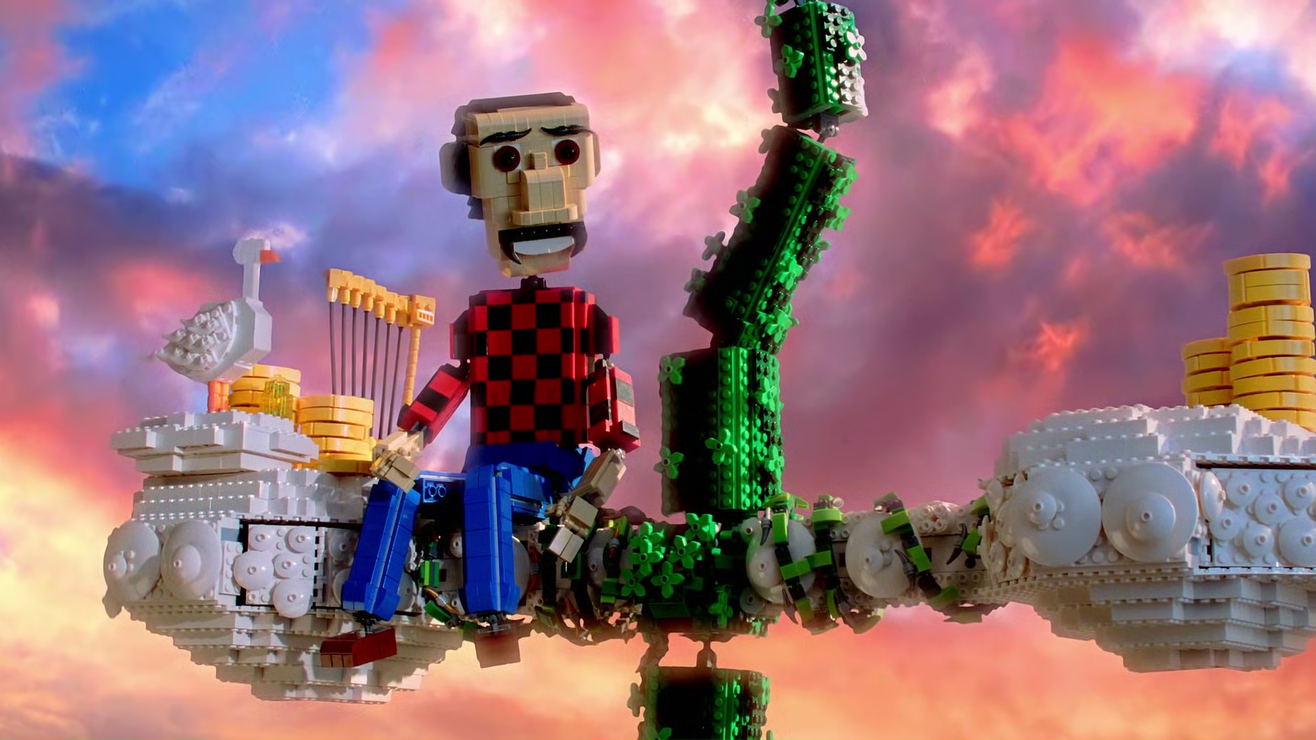 LEGO Masters U.S Season 2     - One Hanging Brick Challenge – Dave and Richard - Jack and the Beanstalk