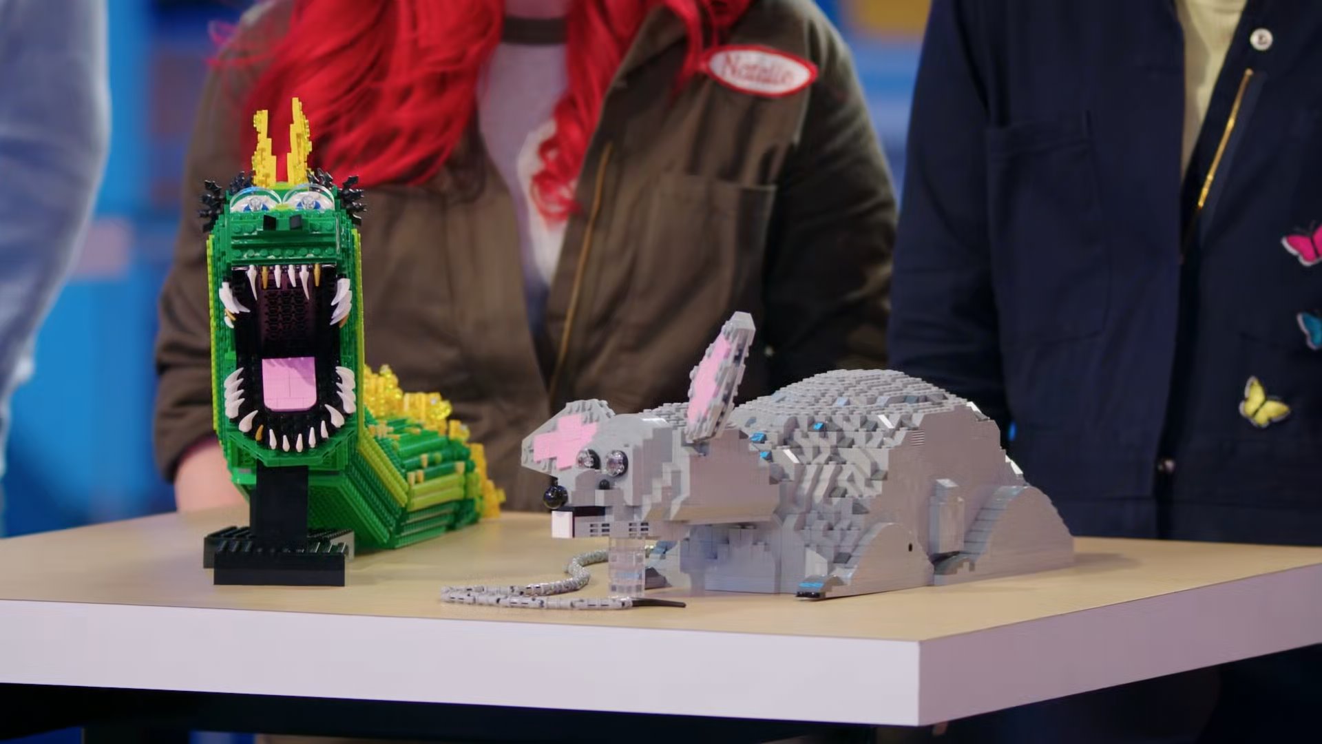 LEGO Masters U.S Season 2     – Land and Sea Challenge – Natalie and Michelle Electric Eel + Rat