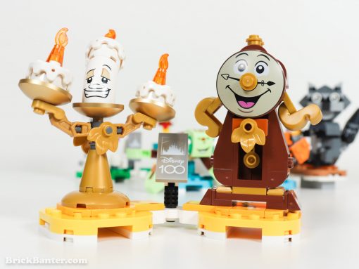lego Lumiere and Cogsworth from Disney’s Beauty and the Beast