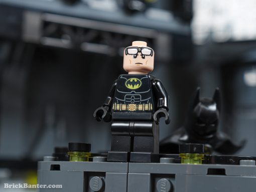 batman minifigure in lego batcave