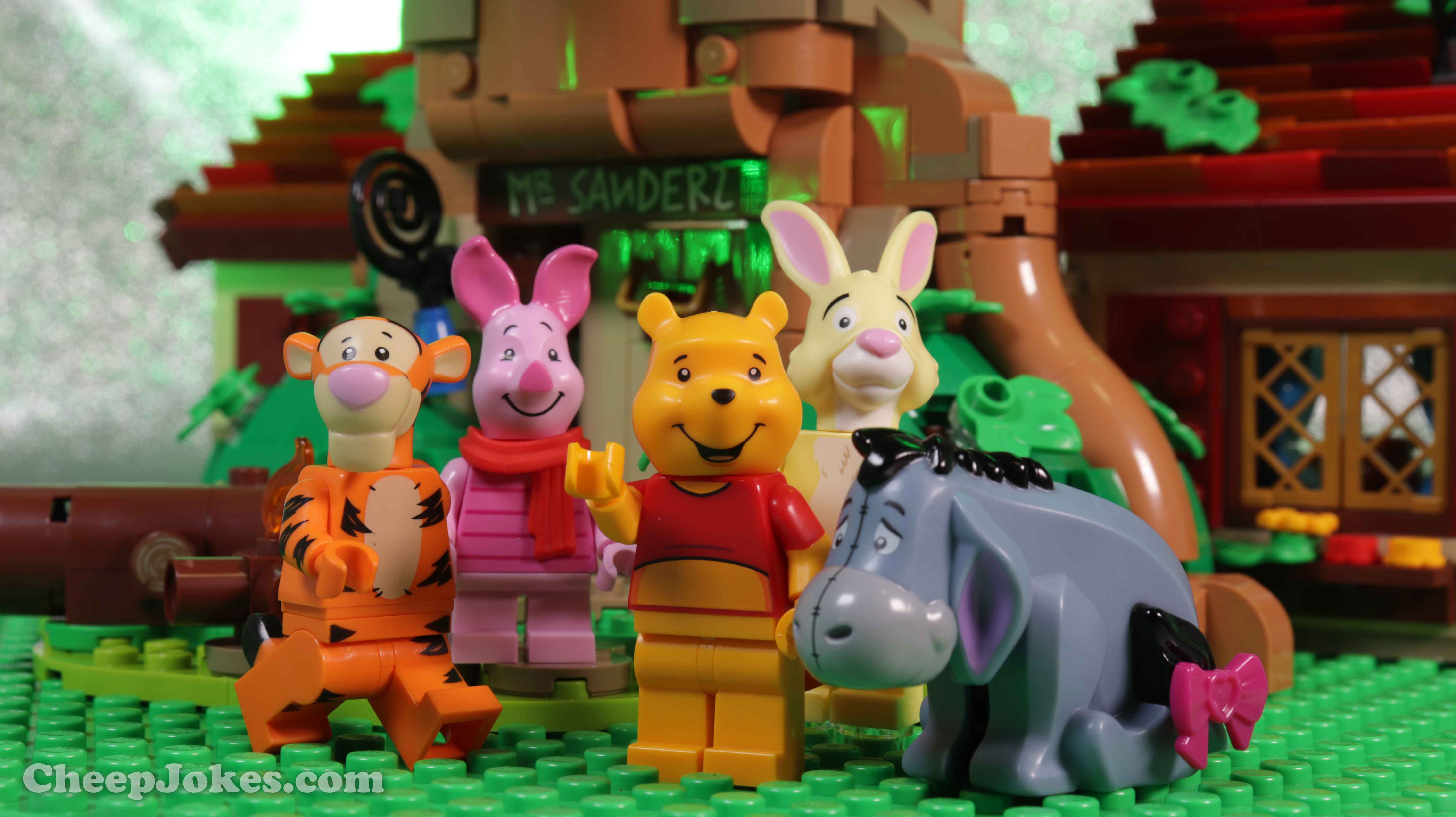 Take time out and rekindle joyful childhood memories with this LEGO® Ideas set (21326) featuring Disney’s Winnie the Pooh and a delightful LEGO brick recreation of Pooh Bear’s house under a big oak tree in Hundred Acre Wood. Great to build alone or with family, the house opens at the back for easy access to the authentic details inside, including Pooh’s buildable armchair, Pooh-Coo clock, Poohsticks, honey pot elements and much more. You can also create the effect of bees flying around beehives in the branches of the tree, like in the stories. Popular characters The model comes with Disney’s Winnie the Pooh, Piglet, Tigger and Rabbit minifigures, plus an Eeyore LEGO figure. The friends each have an accessory, including Winnie the Pooh’s buildable red balloon, to recreate classic scenes. Special gift Part of a collection of premium-quality LEGO building kits for adults, this set makes a charming gift for yourself, a Disney Winnie the Pooh enthusiast, LEGO fan or any hobbyist.