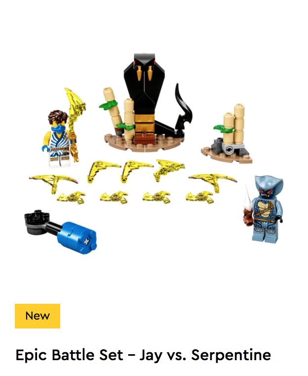 LEGO Ninjago - 71732 - Epic Battle Set - Jay vs. Serpentine